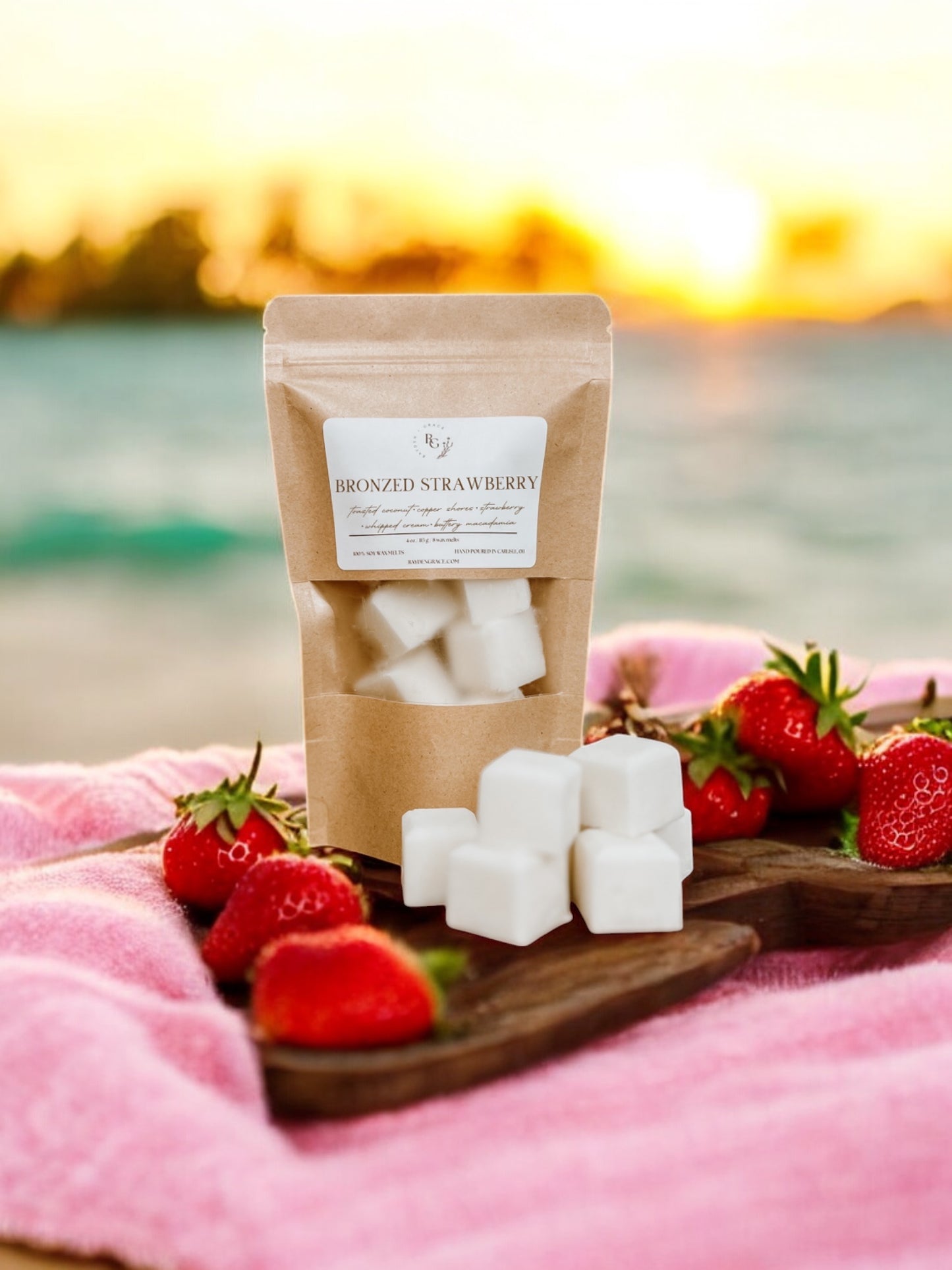 Bronzed Strawberry Wax Melt Bag