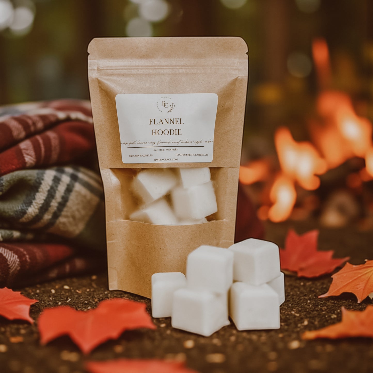 Flannel Hoodie Wax Melt Bag