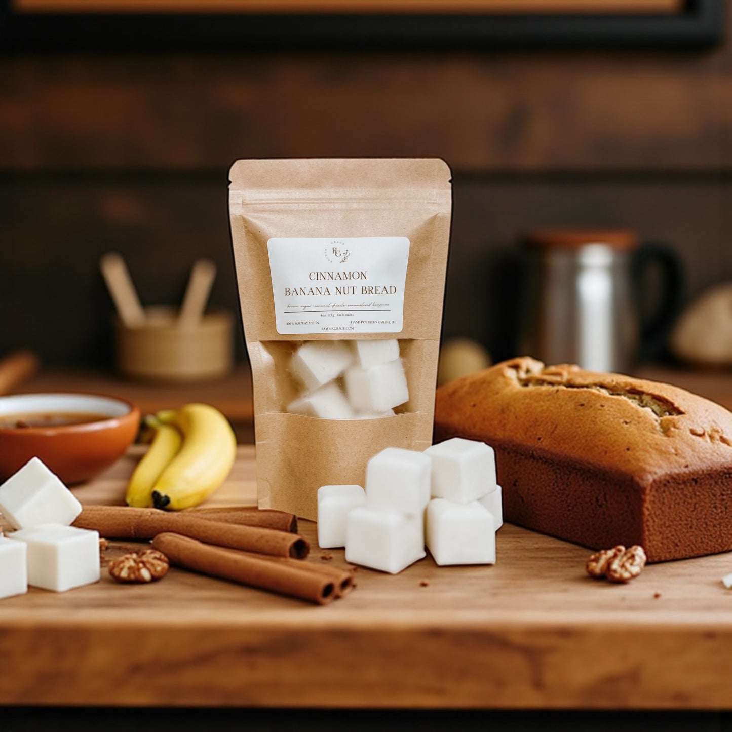Cinnamon Banana Nut Bread Wax Melt Bag