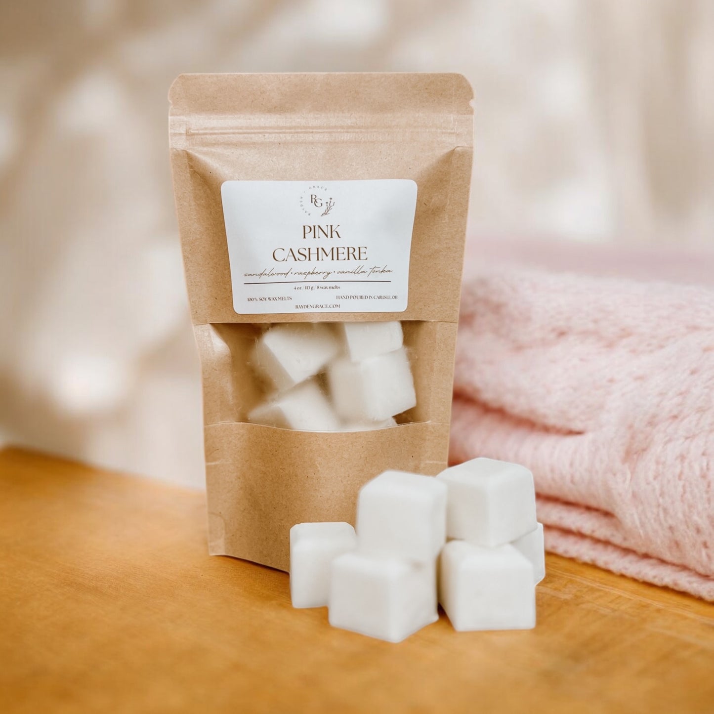 Pink Cashmere Wax Melt Bag