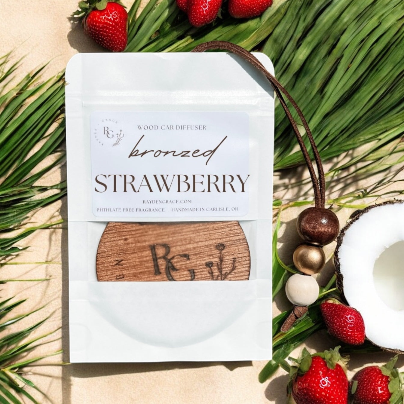 Bronzed Strawberry Car Diffuser