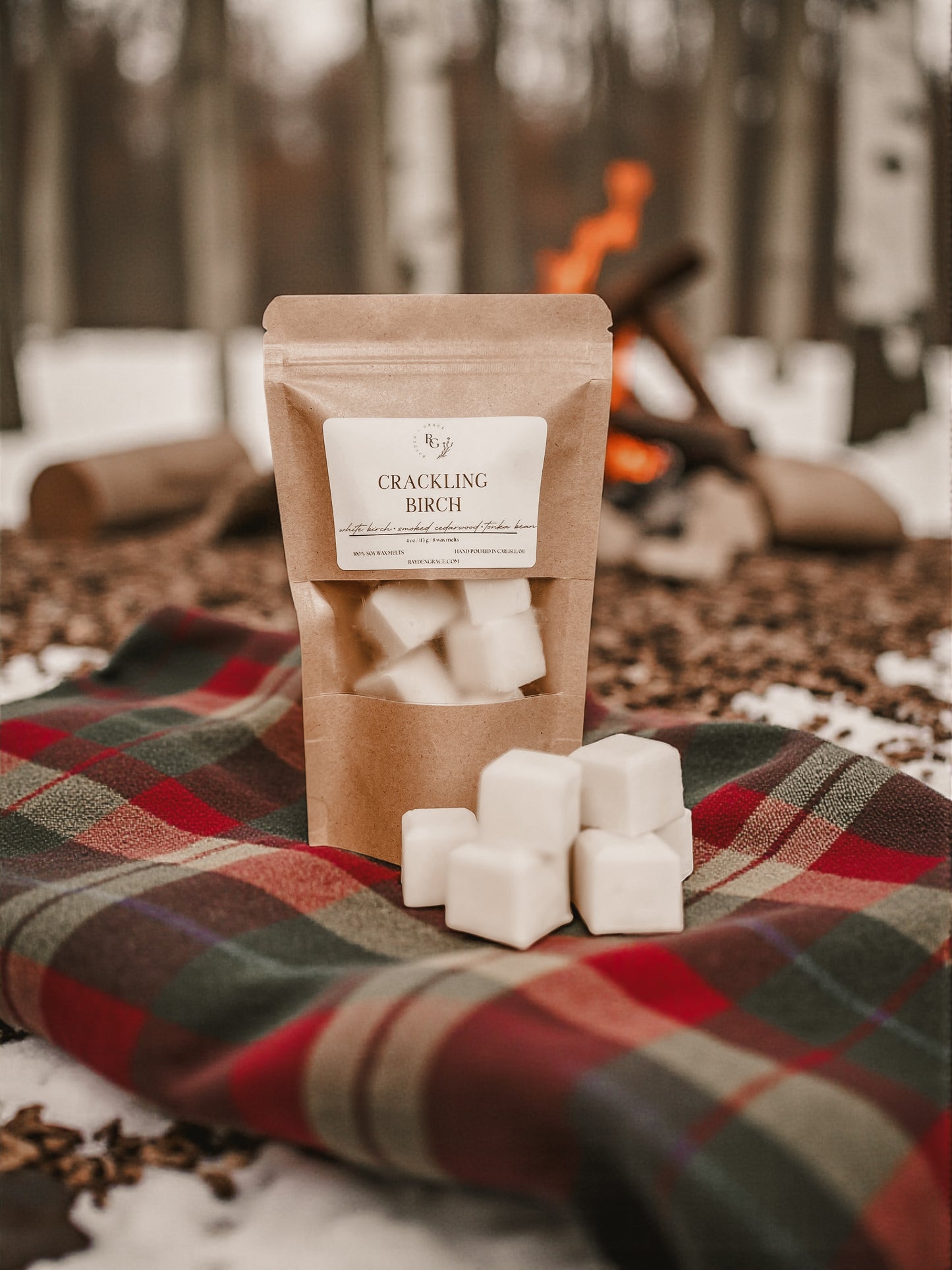 Crackling Birch Wax Melt Bag