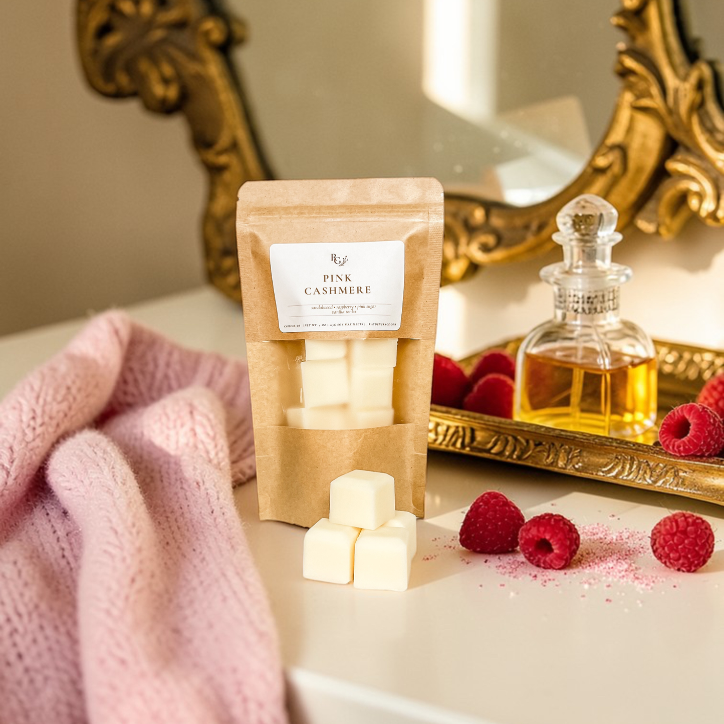 Pink Cashmere Wax Melt Bag