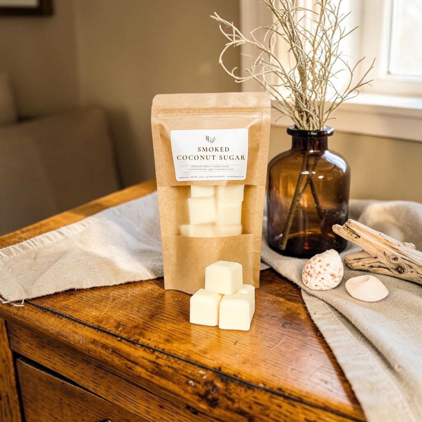 Smoked Coconut Sugar Wax Melt Bag