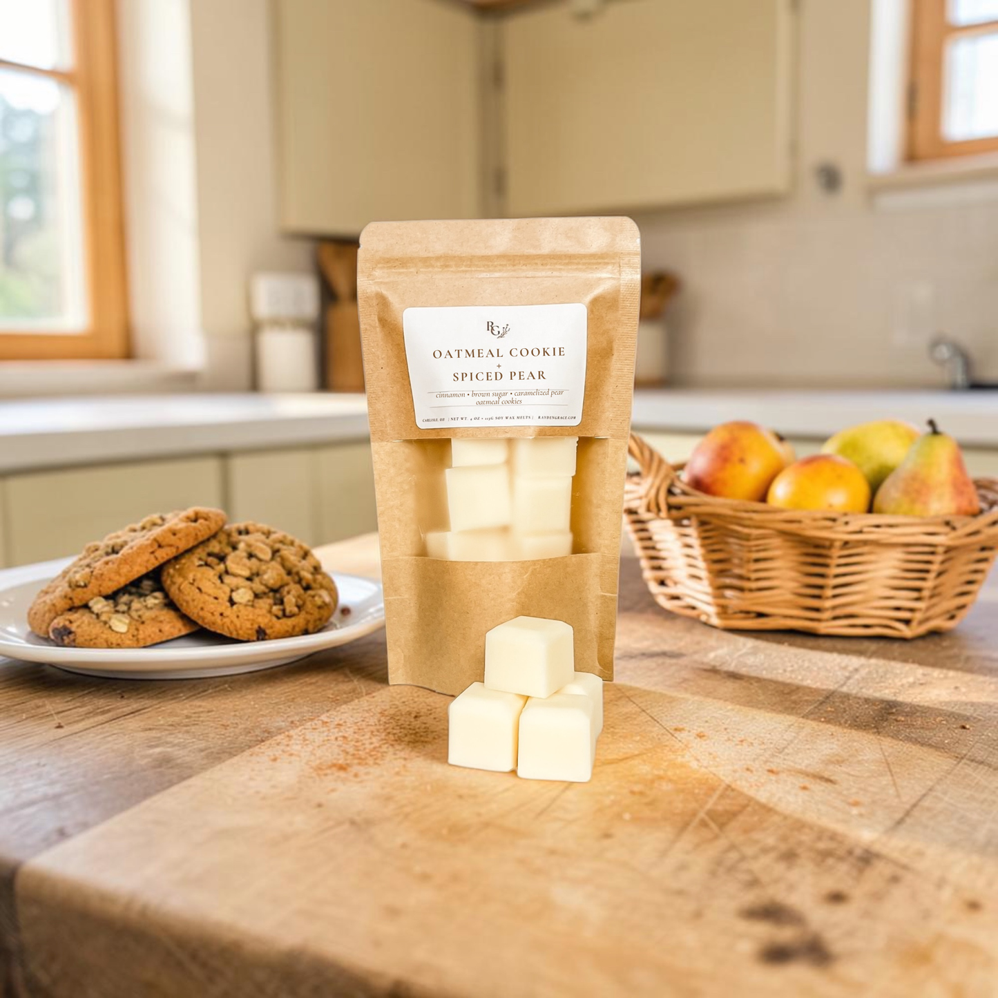 Oatmeal Cookie + Spiced Pear Wax Melt Bag