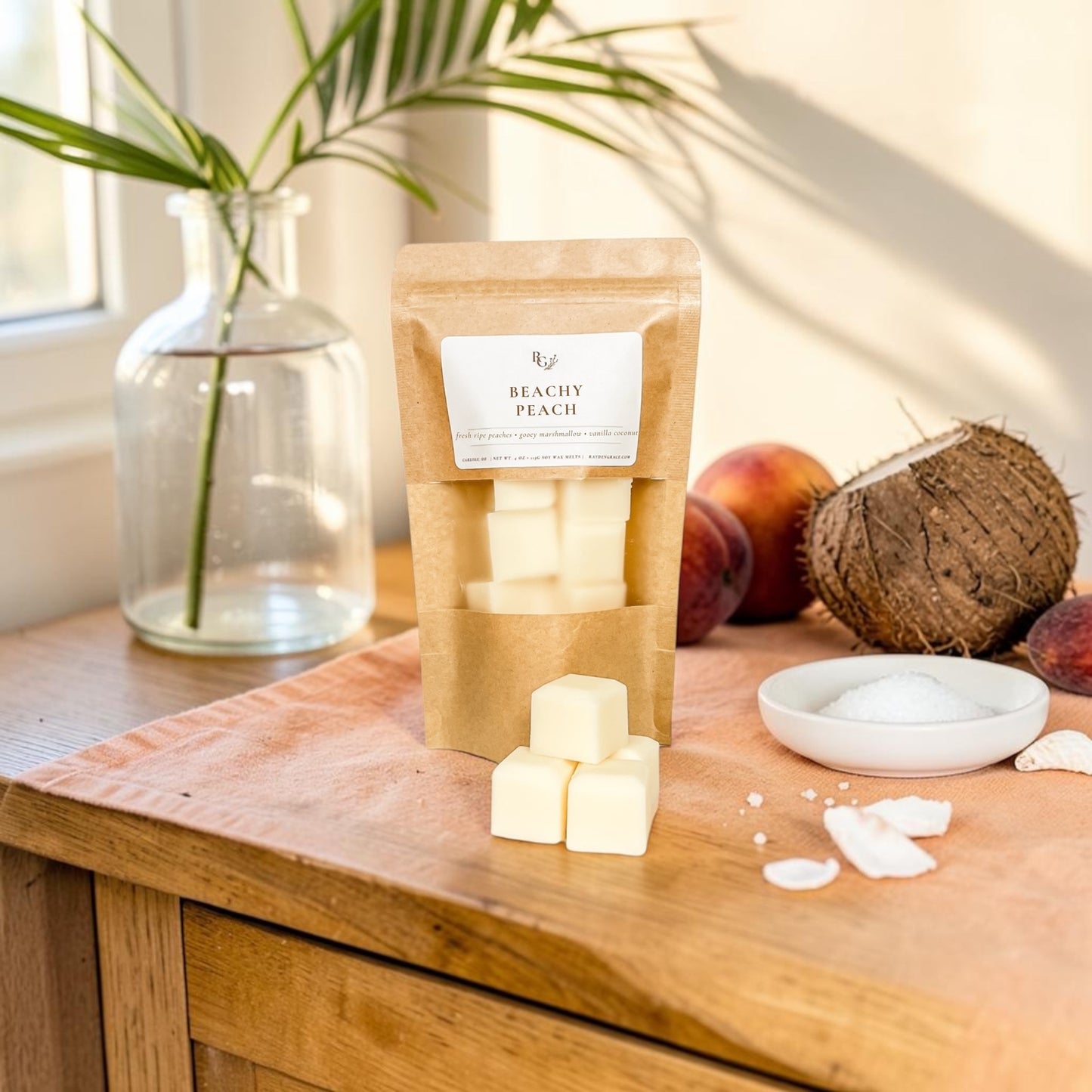 Beachy Peach Wax Melt Bag