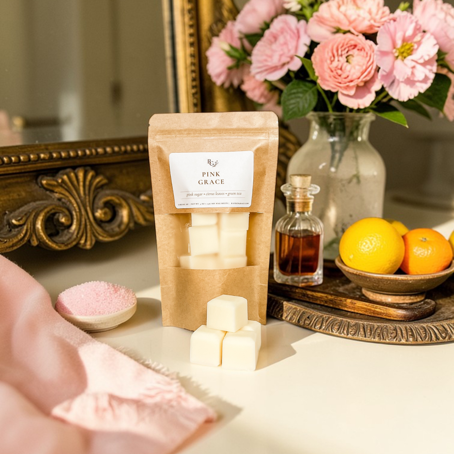 Pink Grace Wax Melt Bag