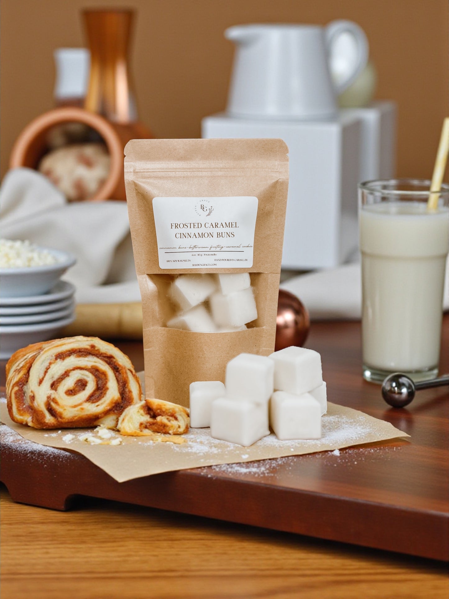 Frosted Caramel Cinnamon Buns Wax Melt Bag