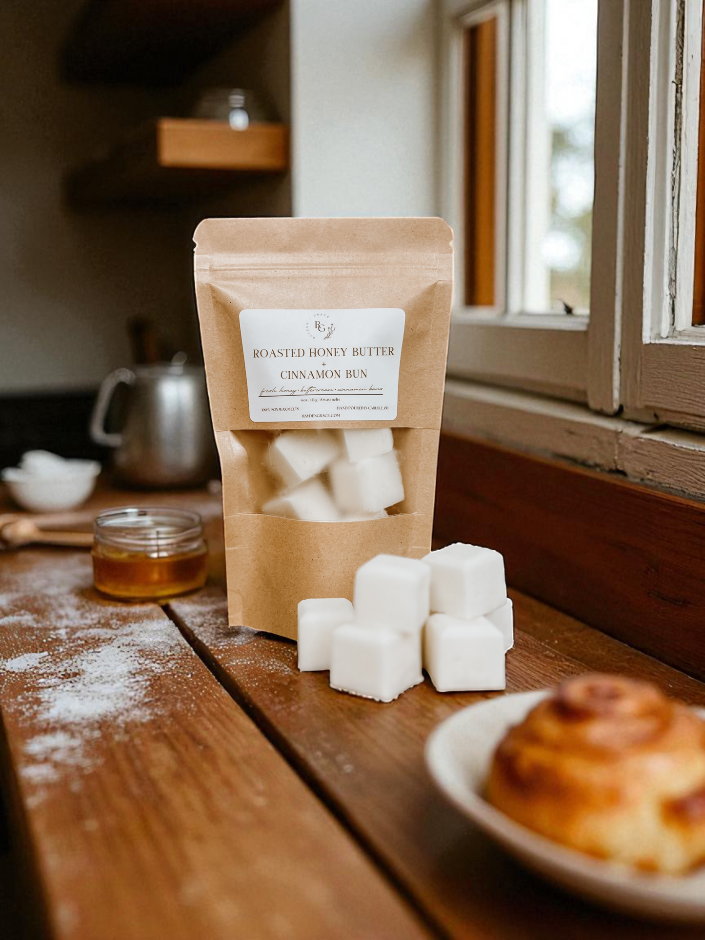 Roasted Honey Butter + Cinnamon Bun Wax Melt Bag