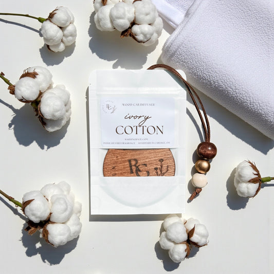 Ivory Cotton Car Diffuser