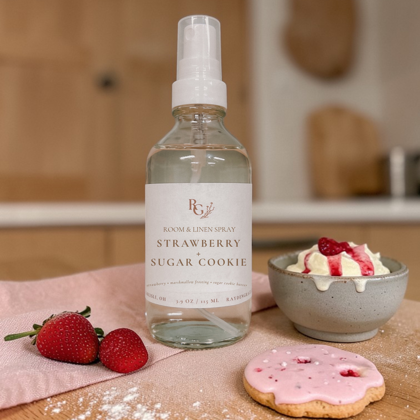 Strawberry + Sugar Cookie Room & Linen Spray