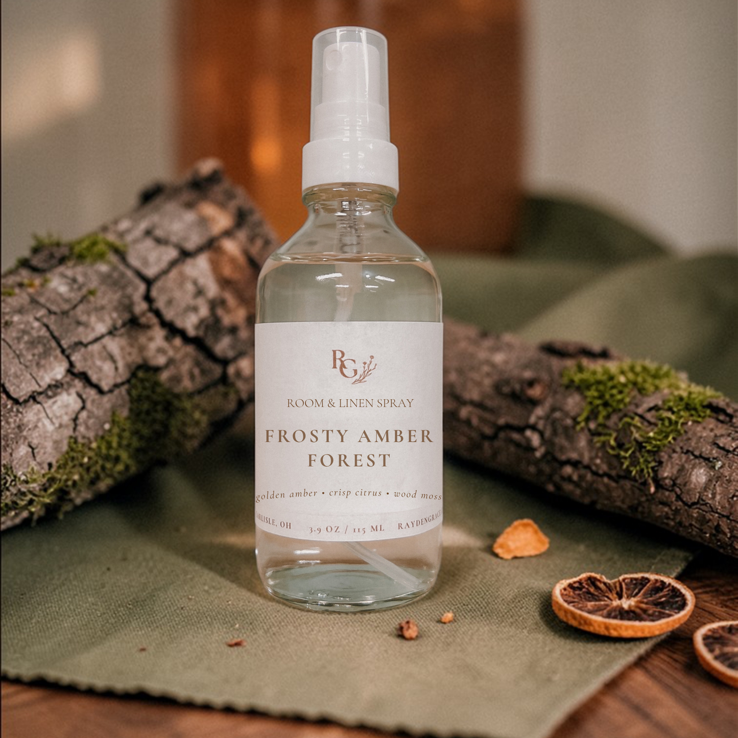 Frosty Amber Forest Room & Linen Spray