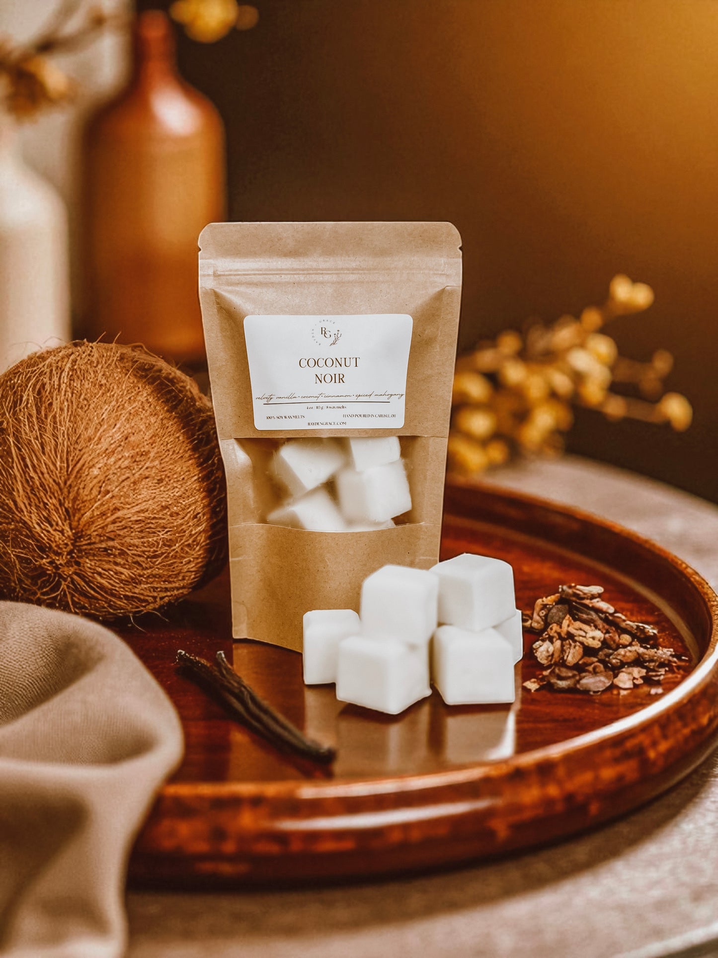 Coconut Noir Wax Melt Bag