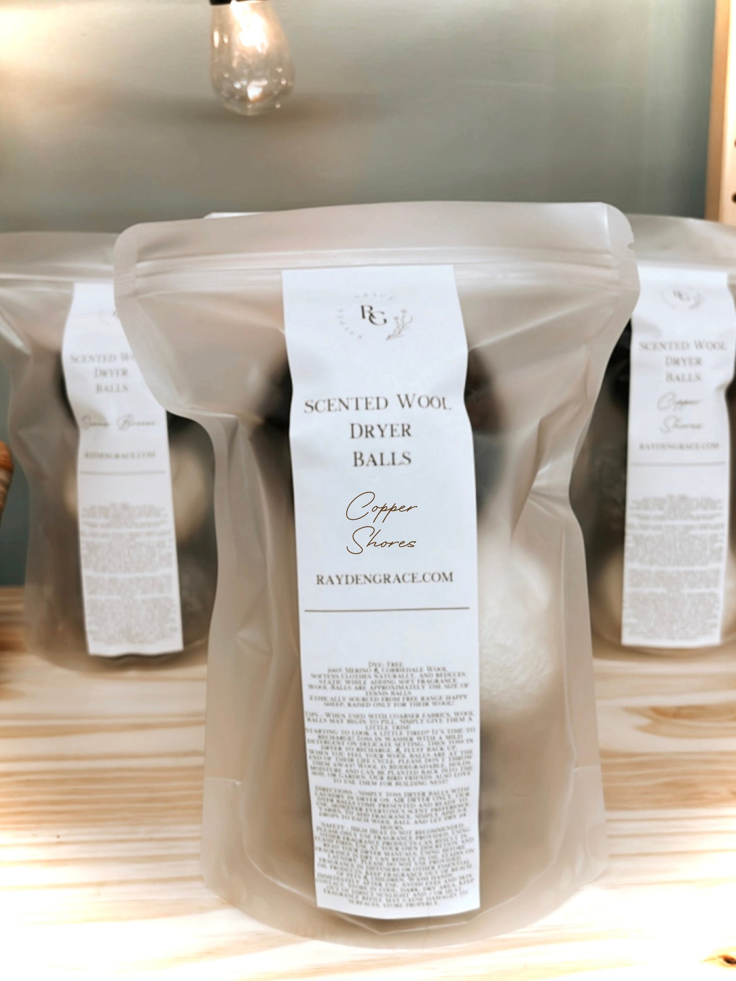 3 Pck Scented Wool Dryer Balls ( Copper Shores)