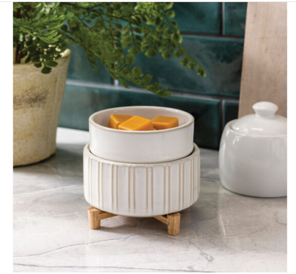 2 in 1 Ceramic & Wood Wax Warmer