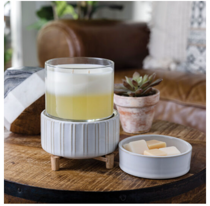2 in 1 Ceramic & Wood Wax Warmer