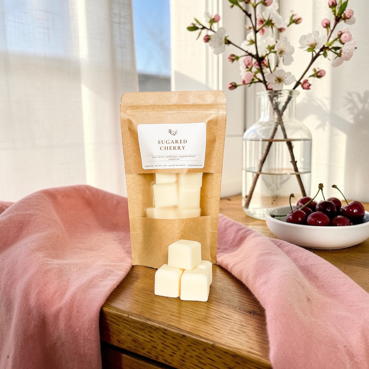 Sugared Cherry Wax Melt Bag