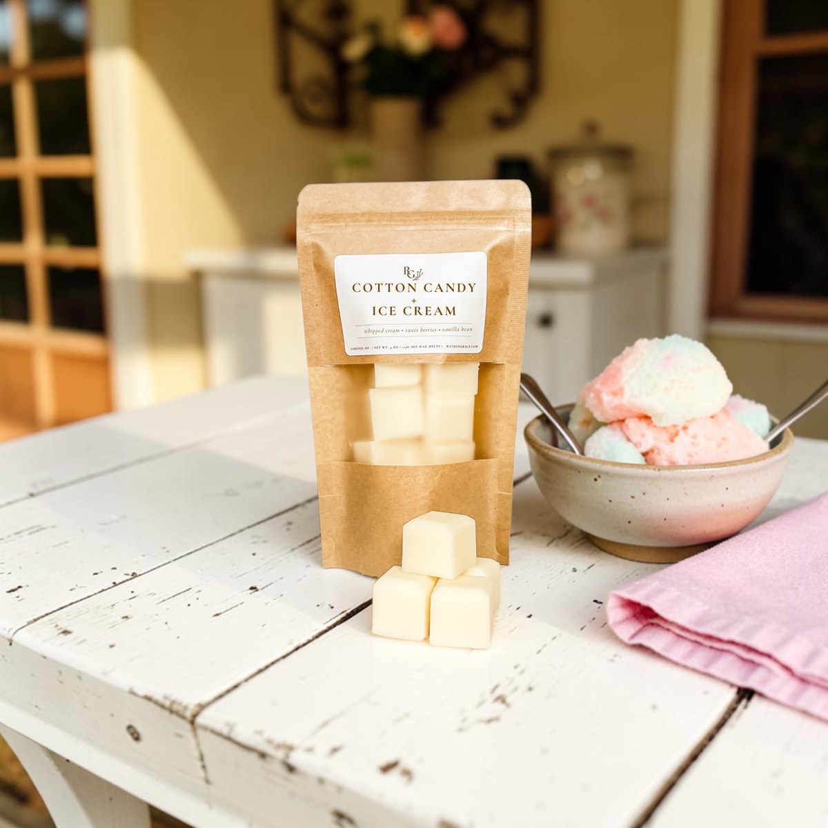 Cotton Candy + Ice Cream Wax Melt Bag
