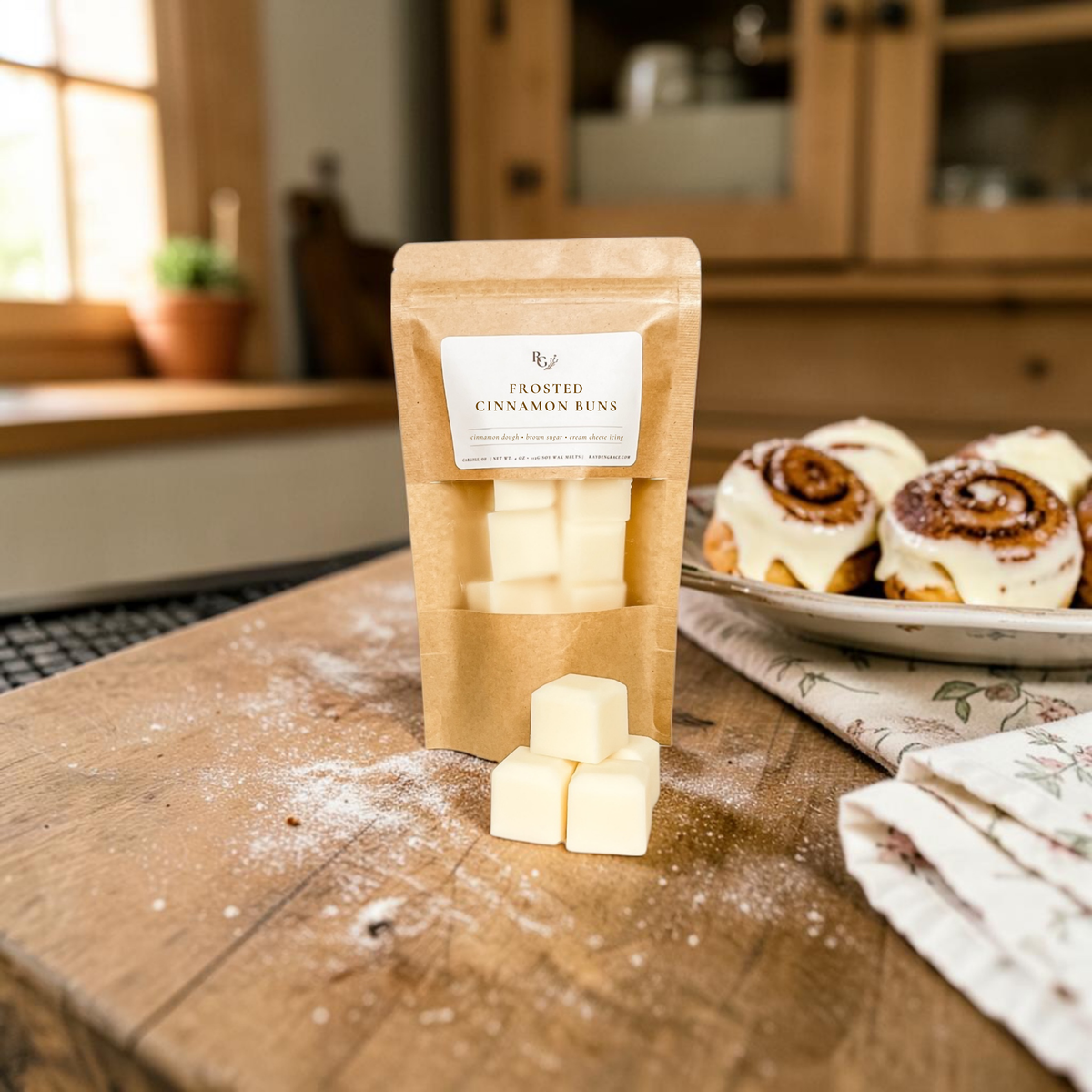 Frosted Cinnamon Buns Wax Melt Bag