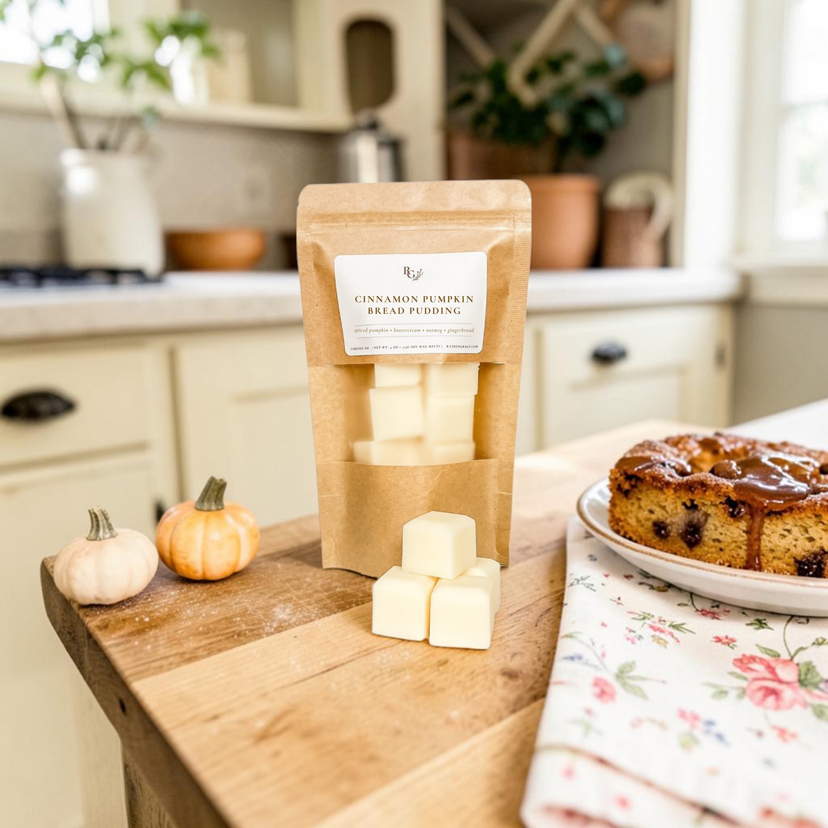 Cinnamon Pumpkin Bread Pudding wax Melt Bag