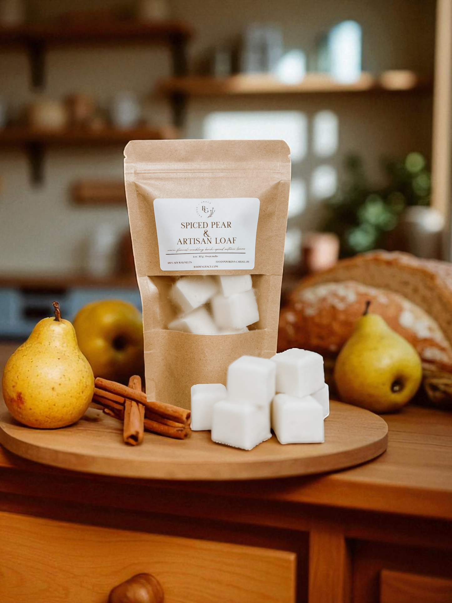 Spiced Pear & Artisan Loaf Wax Melt Bag