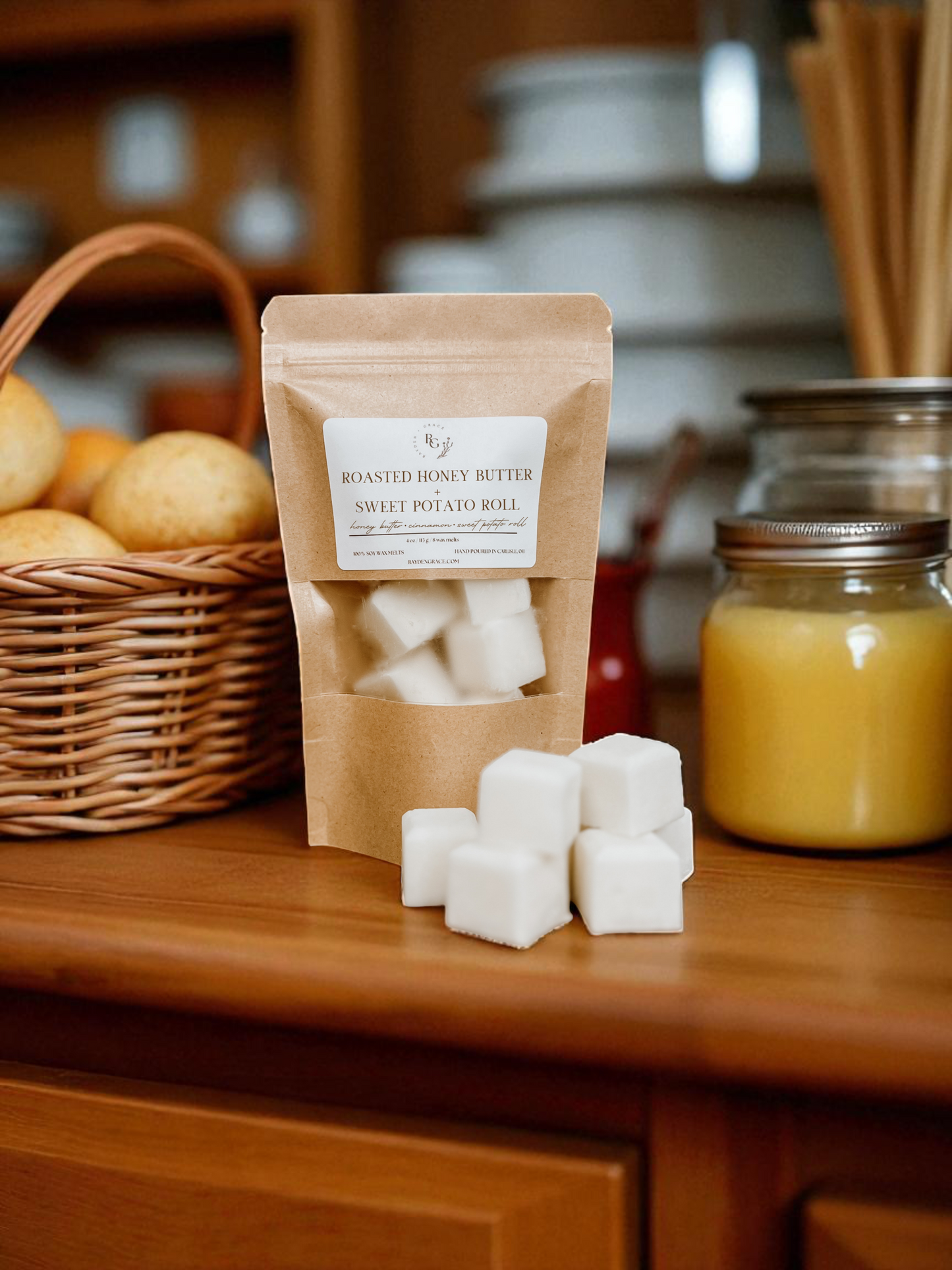 Roasted Honey Butter + Sweet Potato Roll Wax Melt Bag